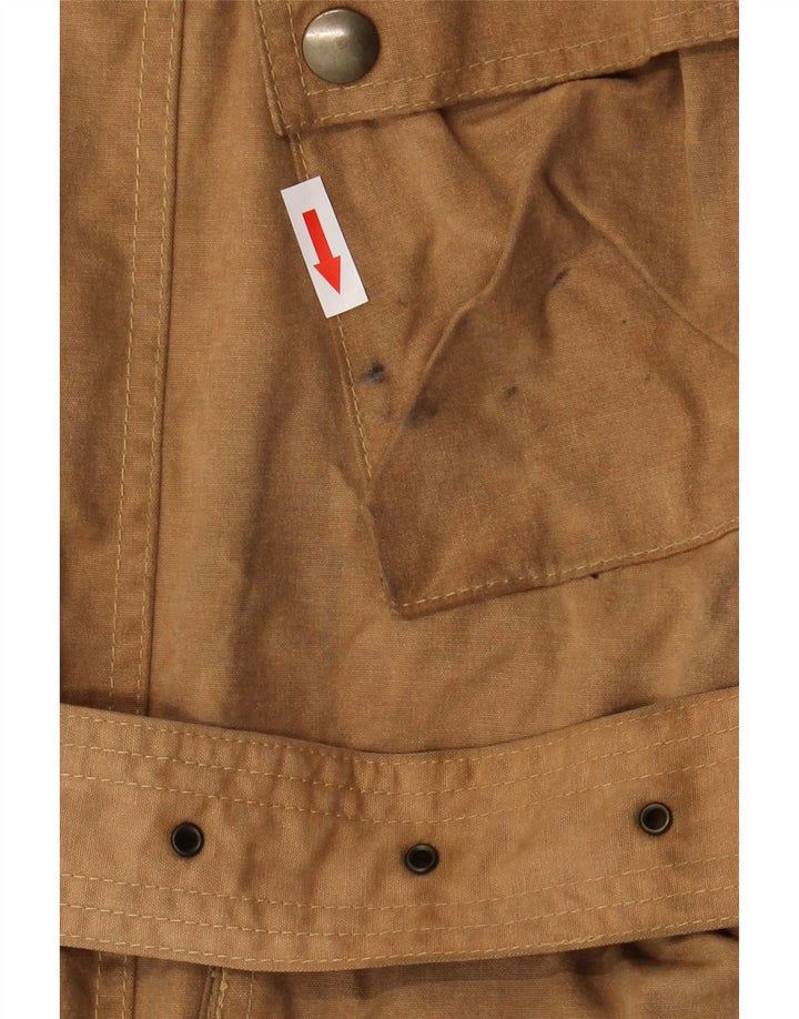 Jaqueta masculina de algodão encerado Belstaff Reino Unido 40 grande marrom