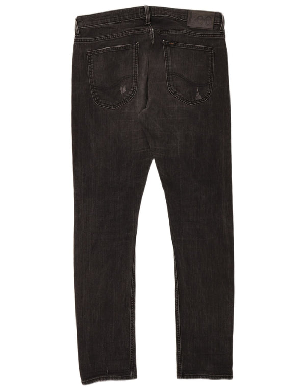 Lee Mens Luke Distressed Slim Jeans W34 L32 Algodão Preto