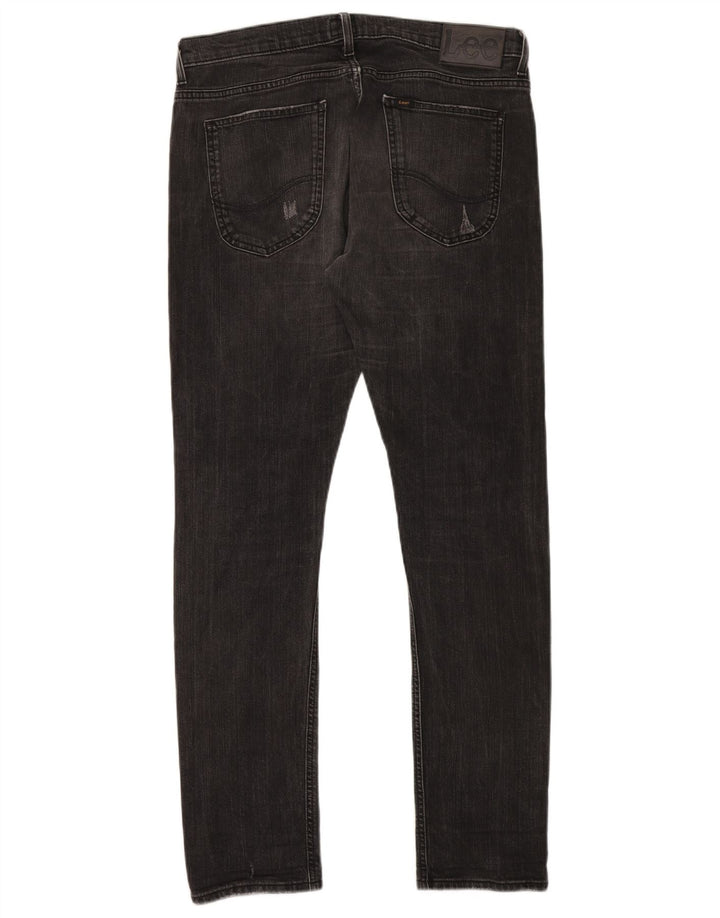 Lee Mens Luke Distressed Slim Jeans W34 L32 Algodão Preto