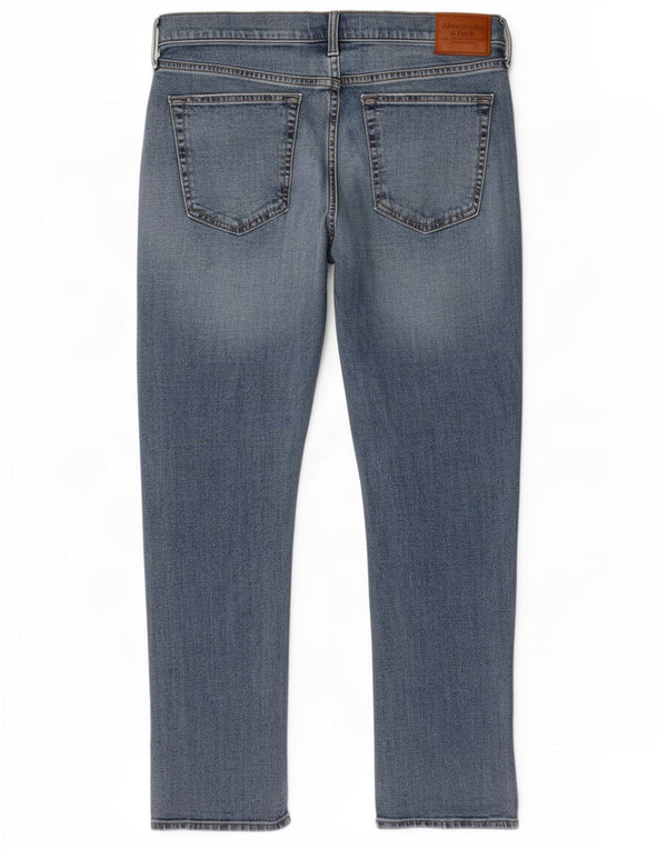 Abercrombie & Fitch Masculino Atlético Skinny Jeans W33 L30 Azul Algodão