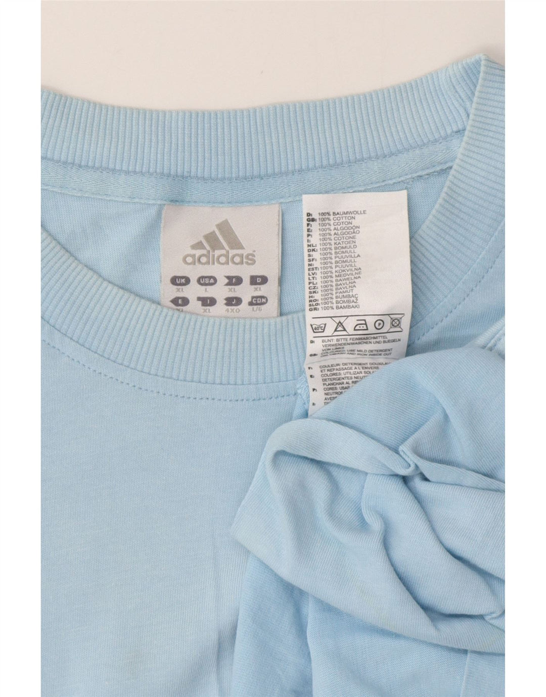 Camiseta masculina ADIDAS Top XL Azul Algodão