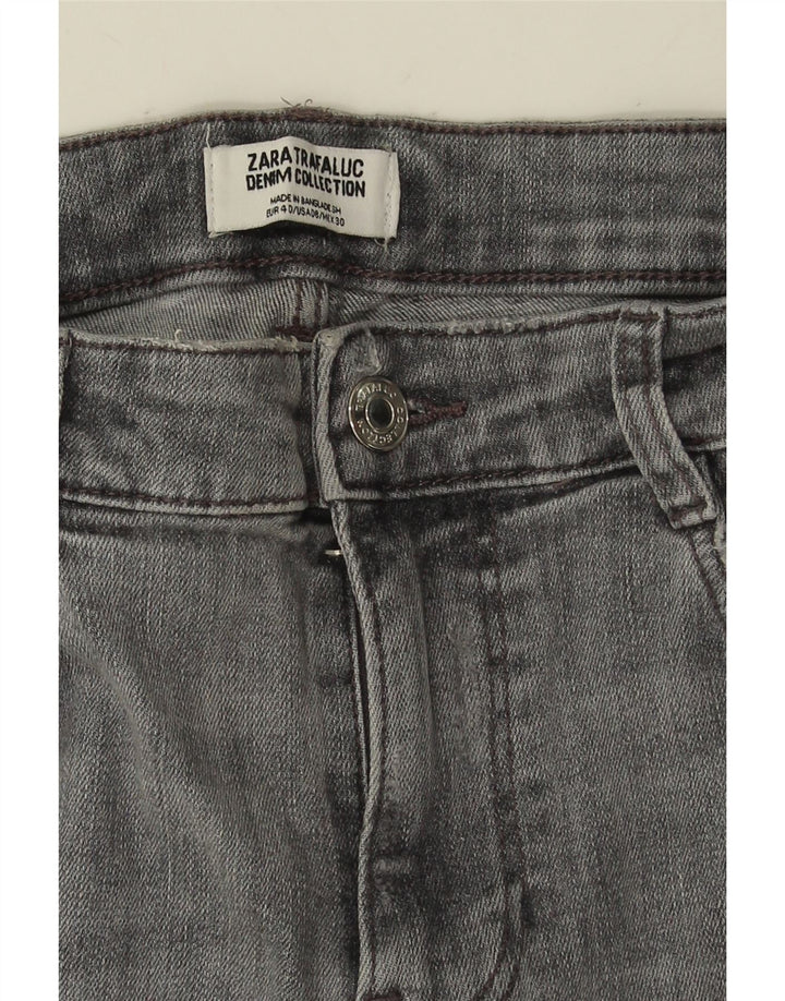 ZARA Jeans Skinny Feminino EU 40 Médio W30 L26 Algodão Cinza