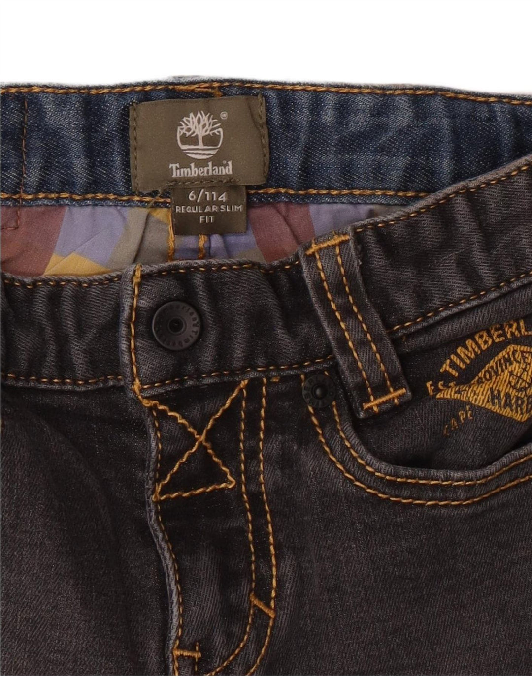Jeans TIMBERLAND Meninas Regular Slim 5-6 Anos W20 L20 Cinzento