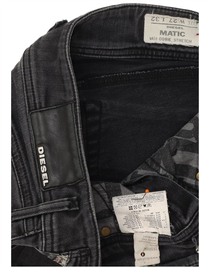 DIESEL Feminino Matic Slim Jeans W27 L32 Algodão Preto