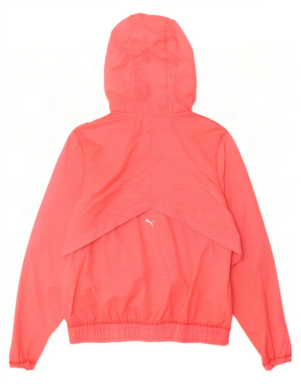 Puma Womens Graphic Hooded Tracksuit Top Jacket Reino Unido 16 Grande Rosa Nylon