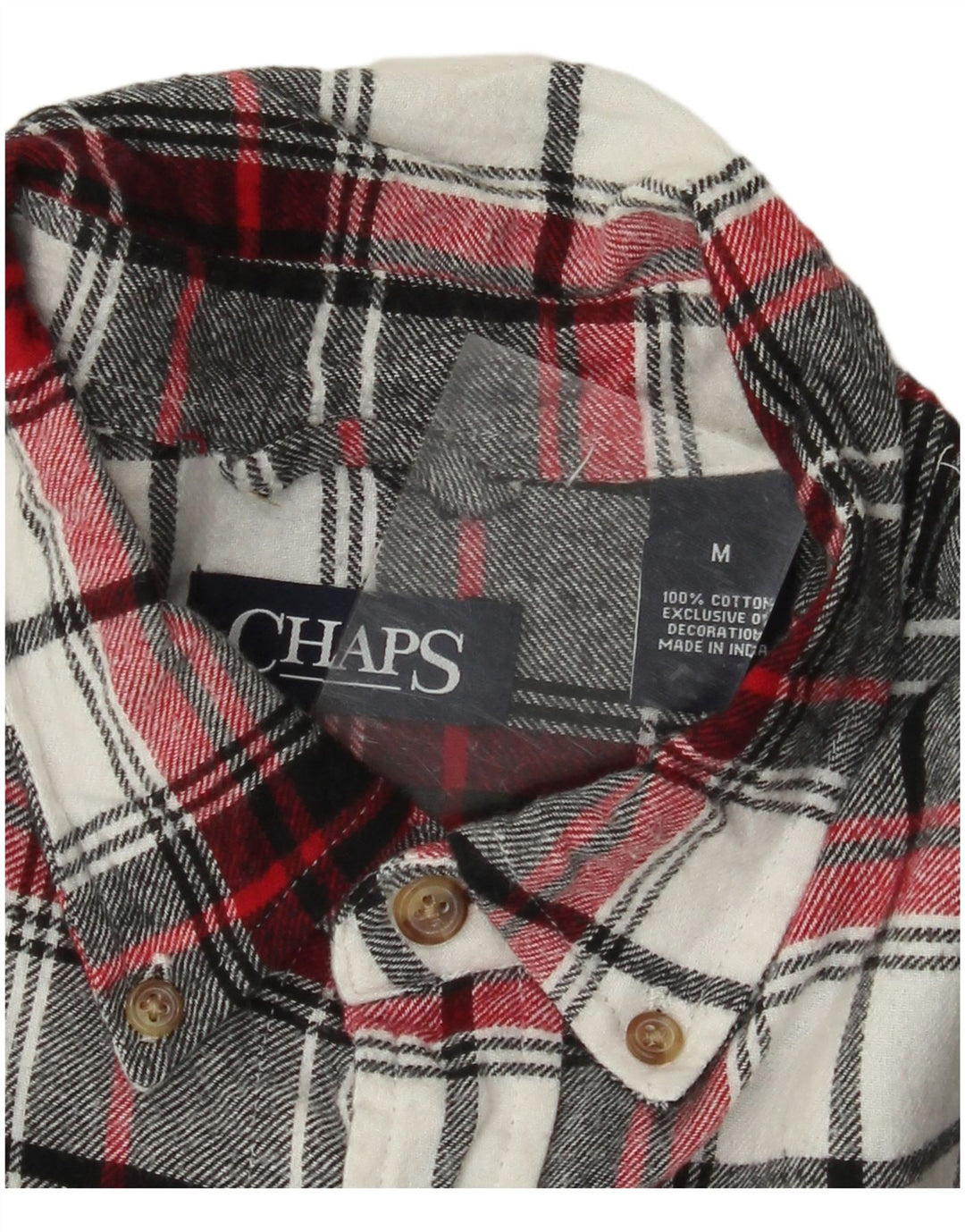 Camisa masculina de flanela CHAPS, algodão xadrez médio multicolorido