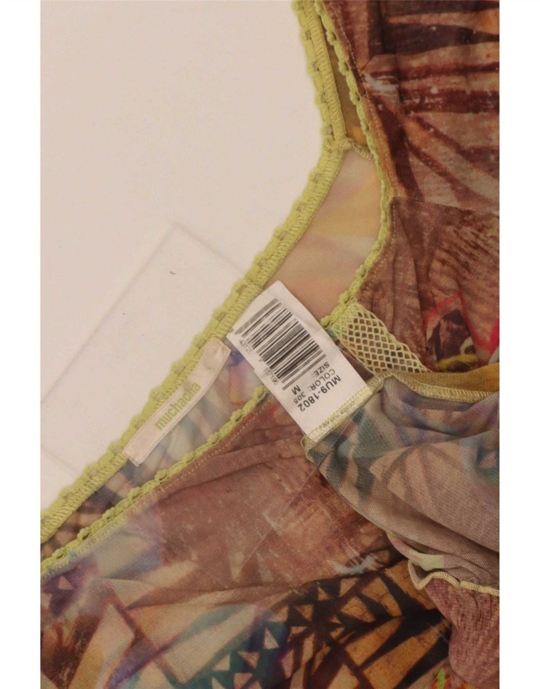 Muchacha Top feminino ombro de fora UK 12 médio floral multicolorido