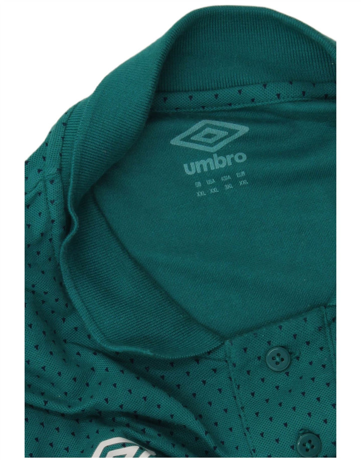 Camisa polo masculina Umbro 2XL turquesa