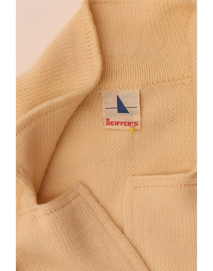 Suéter cardigã feminino Skipper IT 50 XL lã amarela