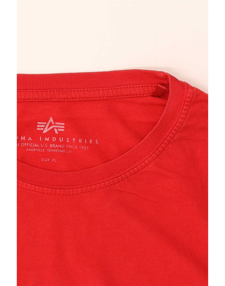 Camiseta gráfica masculina Alpha Industries Top XL vermelho