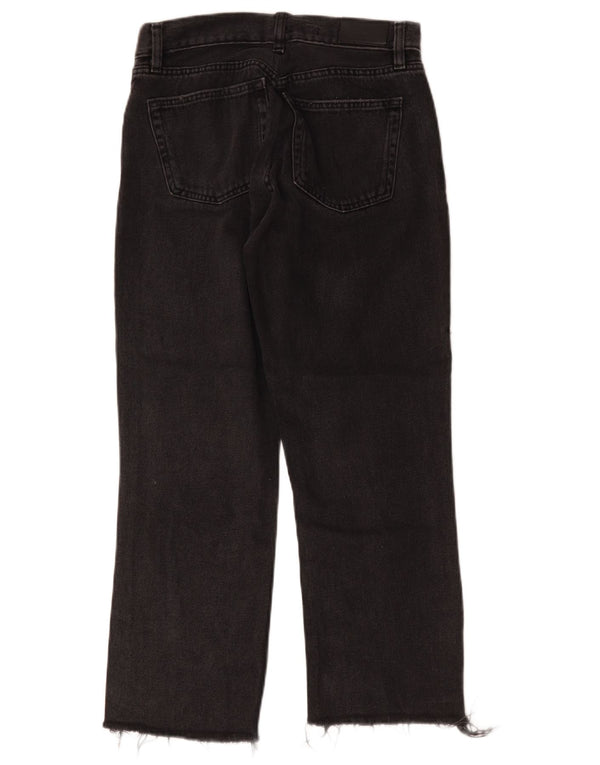 Jeans retos femininos vintage W30 L25 algodão preto