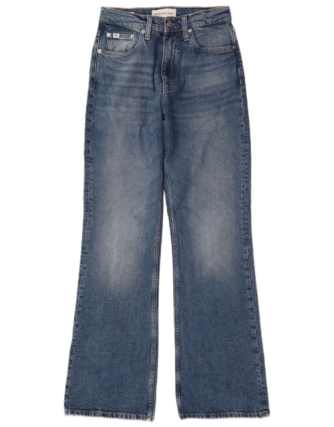 Calça jeans feminina Calvin Klein Bootcut W26 L30 azul algodão