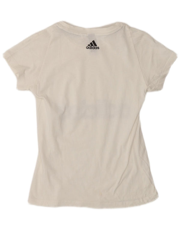 Camiseta Adidas Feminina Graphic Top UK 10 Pequena Branca