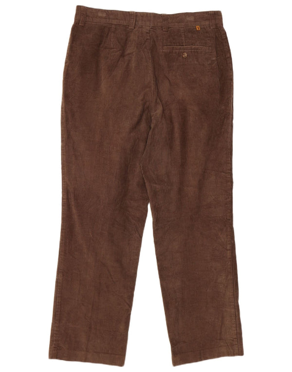 Calça masculina reta de veludo Farah W34 L29 algodão marrom