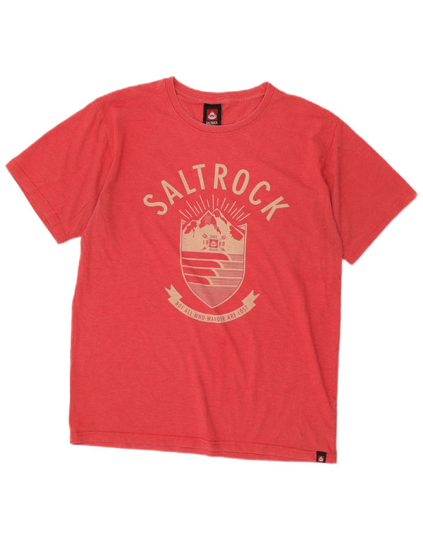 Camiseta masculina gráfica Saltrock Top grande rosa