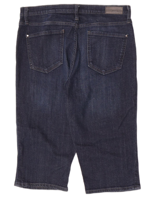 Shorts jeans feminino Dkny EUA 8 médio W30 algodão azul marinho