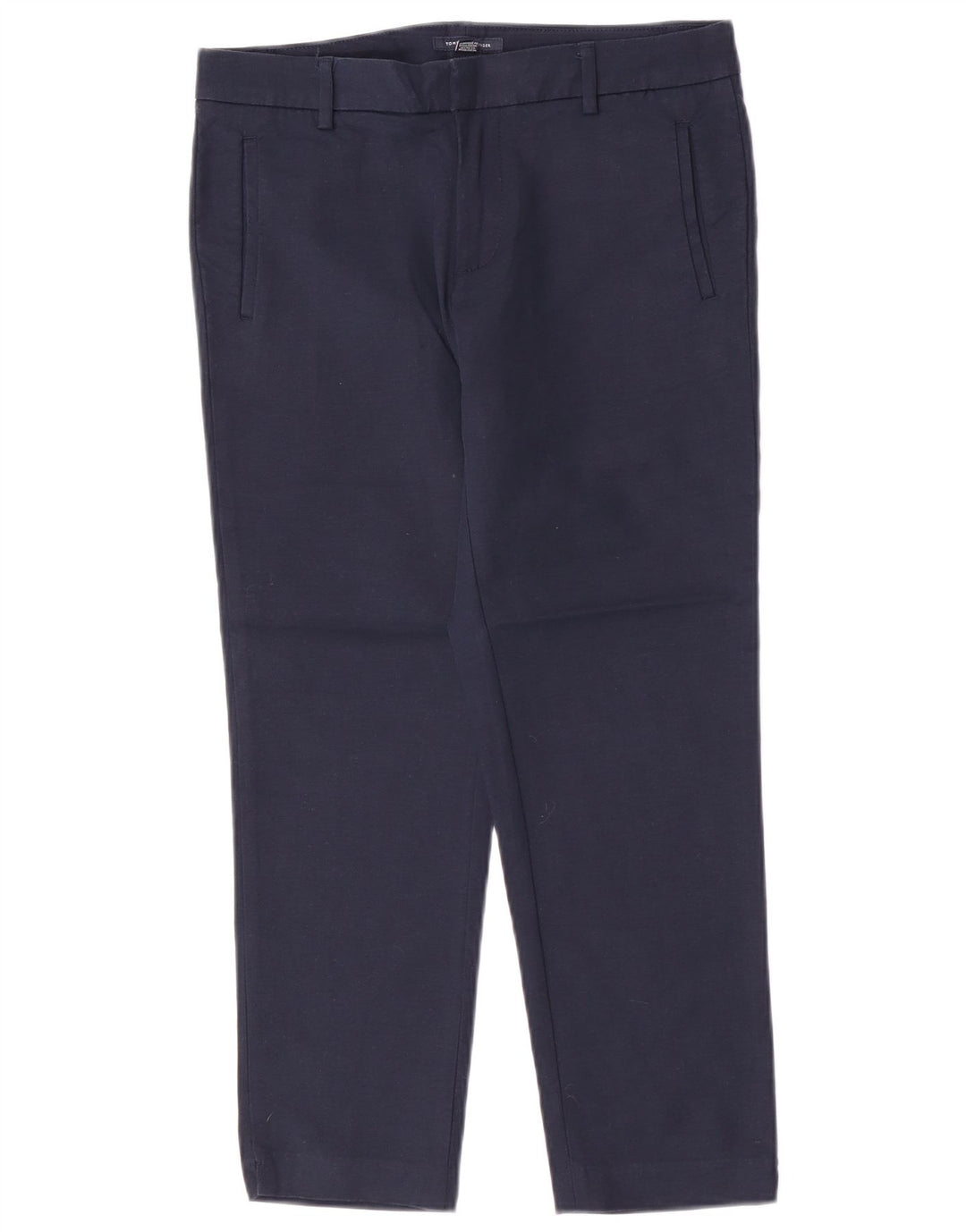 Calça cropped feminina Tommy Hilfiger US 8 médio W30 L24 azul marinho