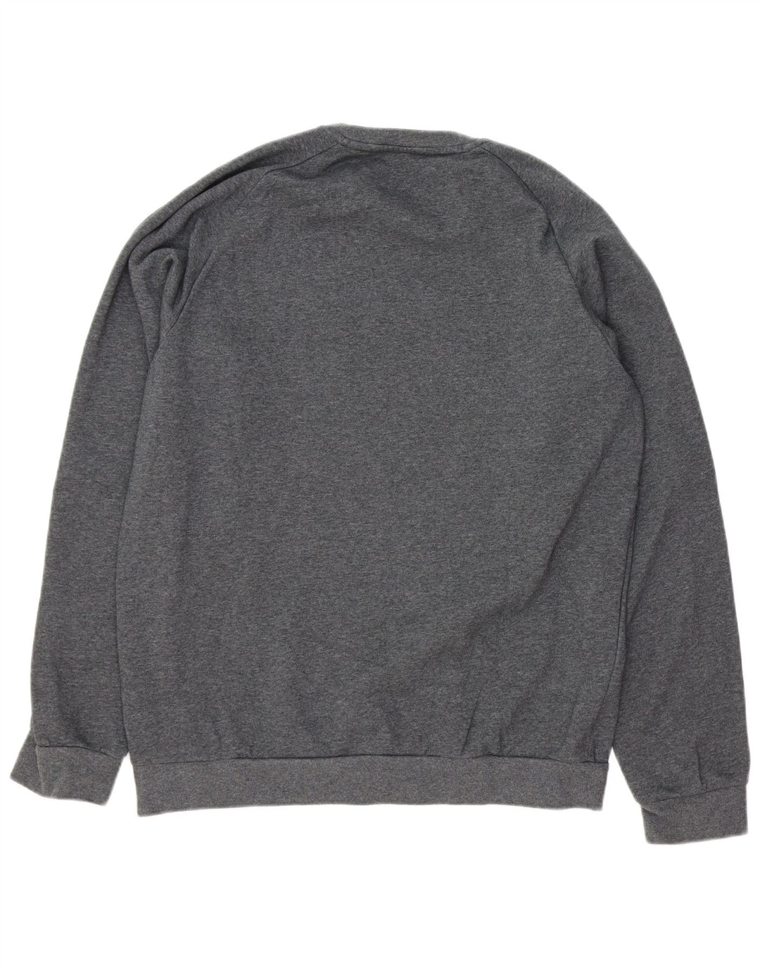 ADIDAS Mens Moletom Jumper Grande Algodão Cinza