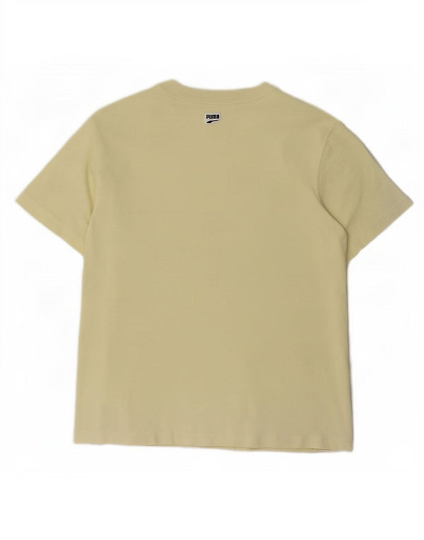 Puma Camiseta Feminina Graphic Top UK 14 Médio Amarelo