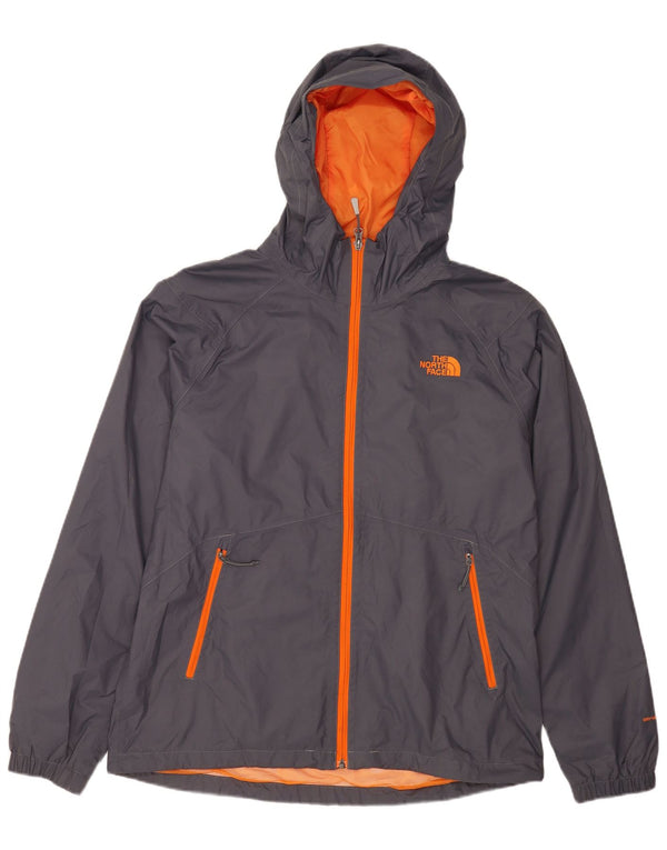 Jaqueta de chuva masculina com capuz The North Face UK 40 grande cinza nylon