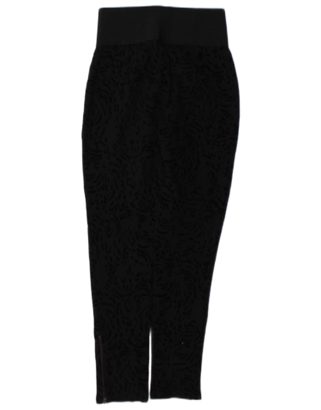 Leggings femininas Zara UK 12 médio preto com estampa animal