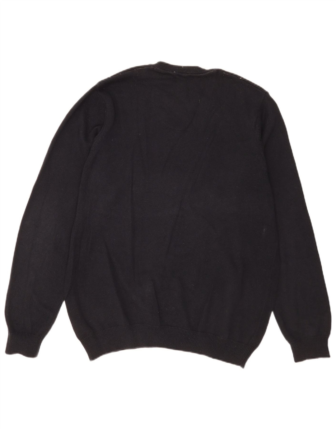 Suéter masculino Marks & Spencer Blue Harbor com decote em V azul marinho médio