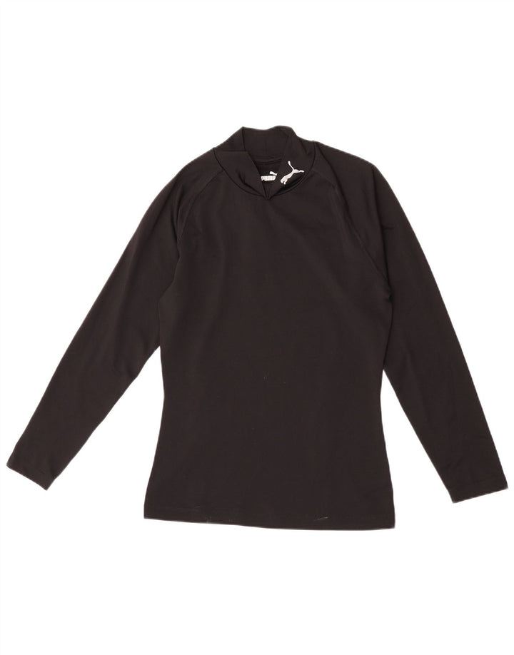 Puma Mens Top Manga Longa Médio Preto
