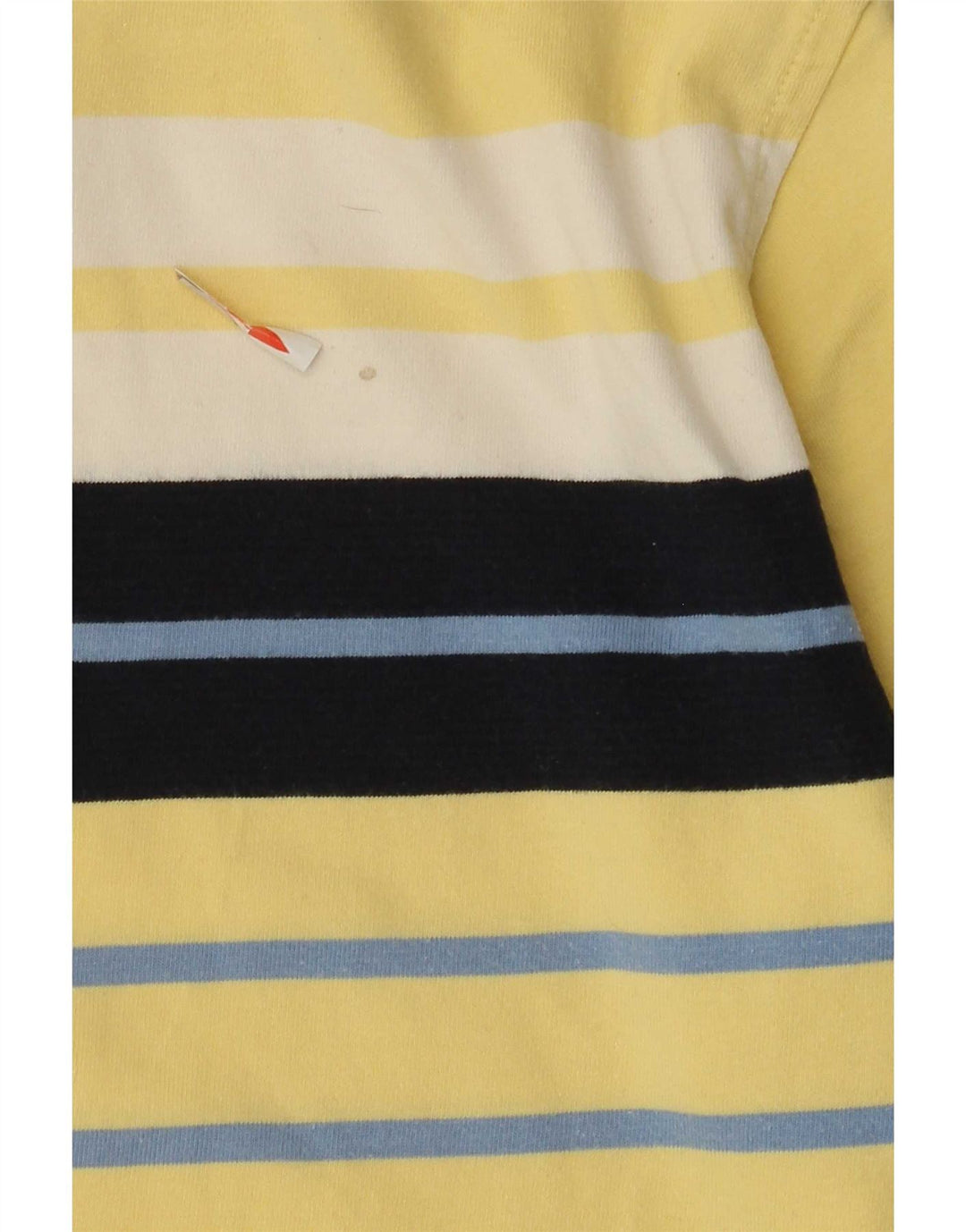 Camisa polo masculina de rugby Tommy Hilfiger listrada amarela média