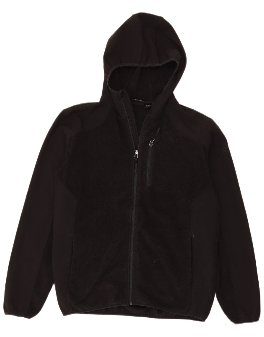 Jaqueta de lã com capuz masculina Reebok UK 38 poliéster preto médio