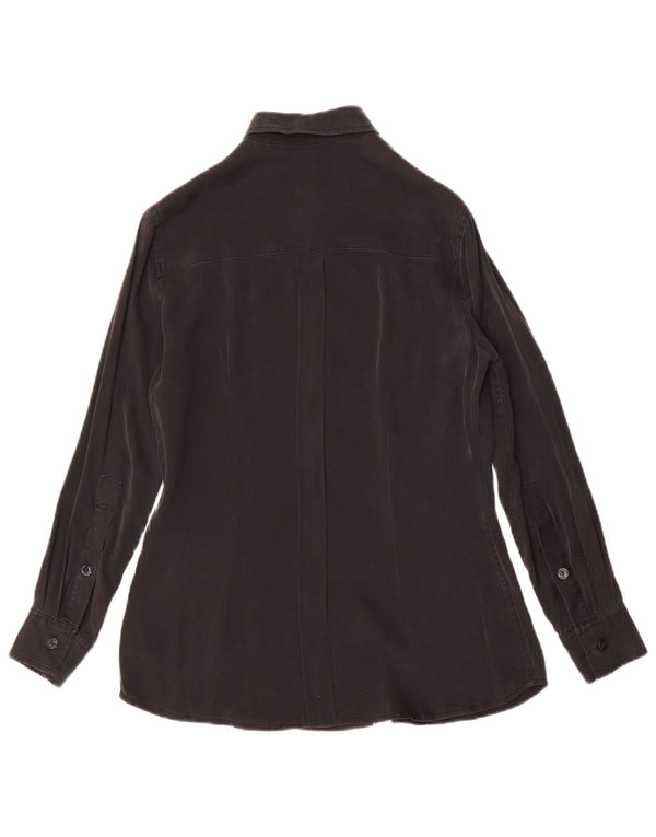 Blusa feminina vintage UK 12 média preta