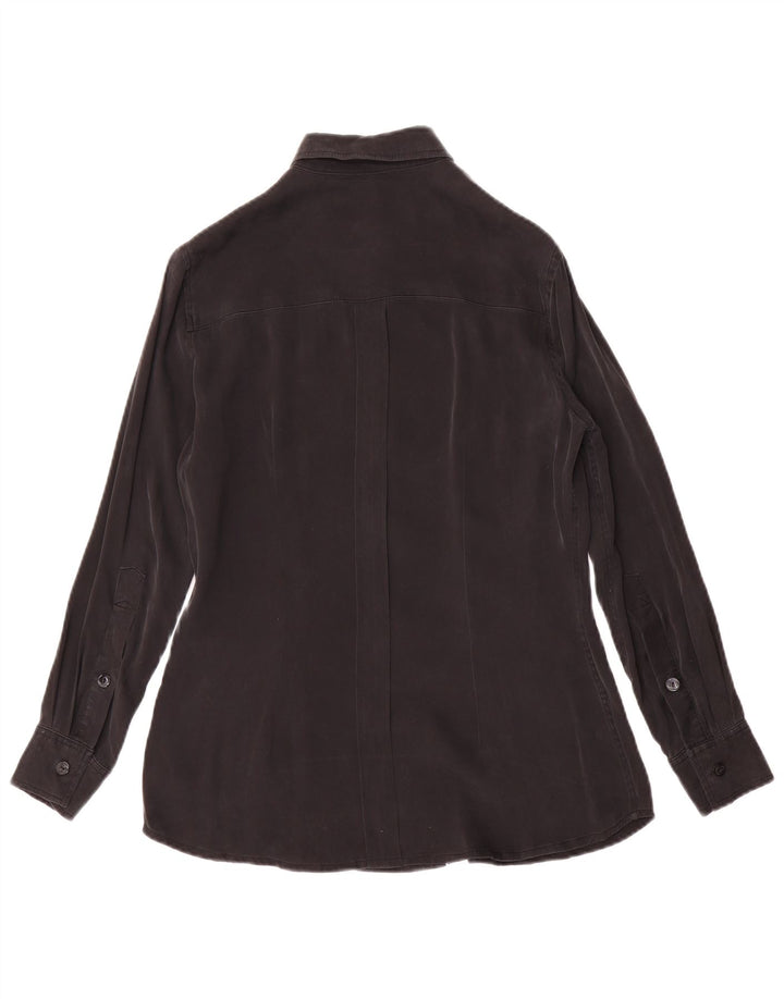 Blusa feminina vintage UK 12 média preta