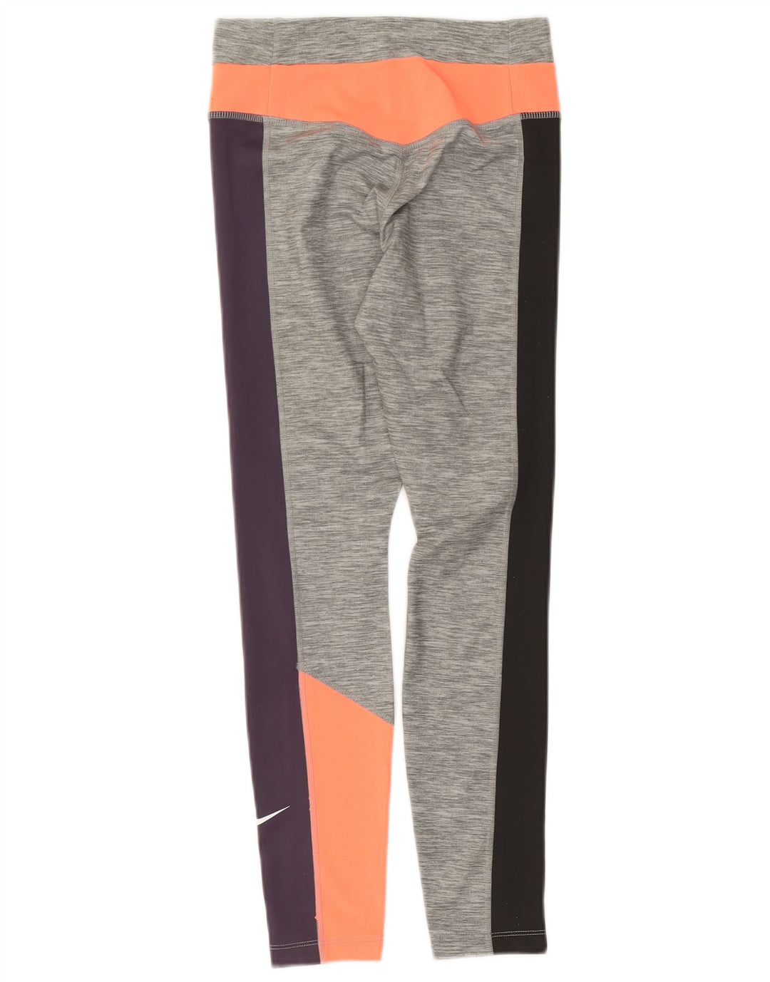 Leggings Nike Dri Fit Femininas UK 10 Pequenas Cinza Colourblock Poliéster