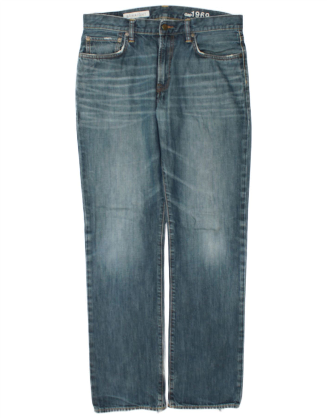 Jeans retos masculinos Gap W34 L34 algodão azul