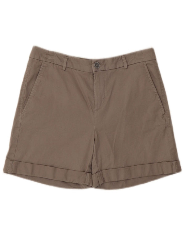 Shorts Chino Feminino Benetton UK 8 Pequeno W28 Algodão Cinza