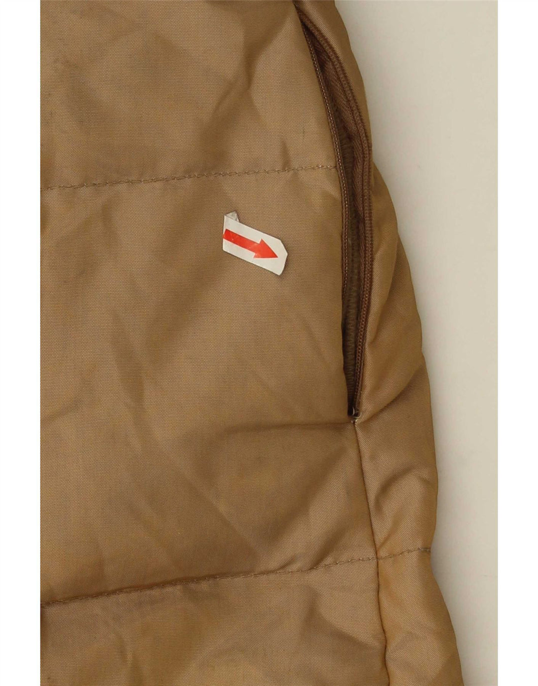 Casaco acolchoado feminino Zara UK 10 pequeno marrom nylon