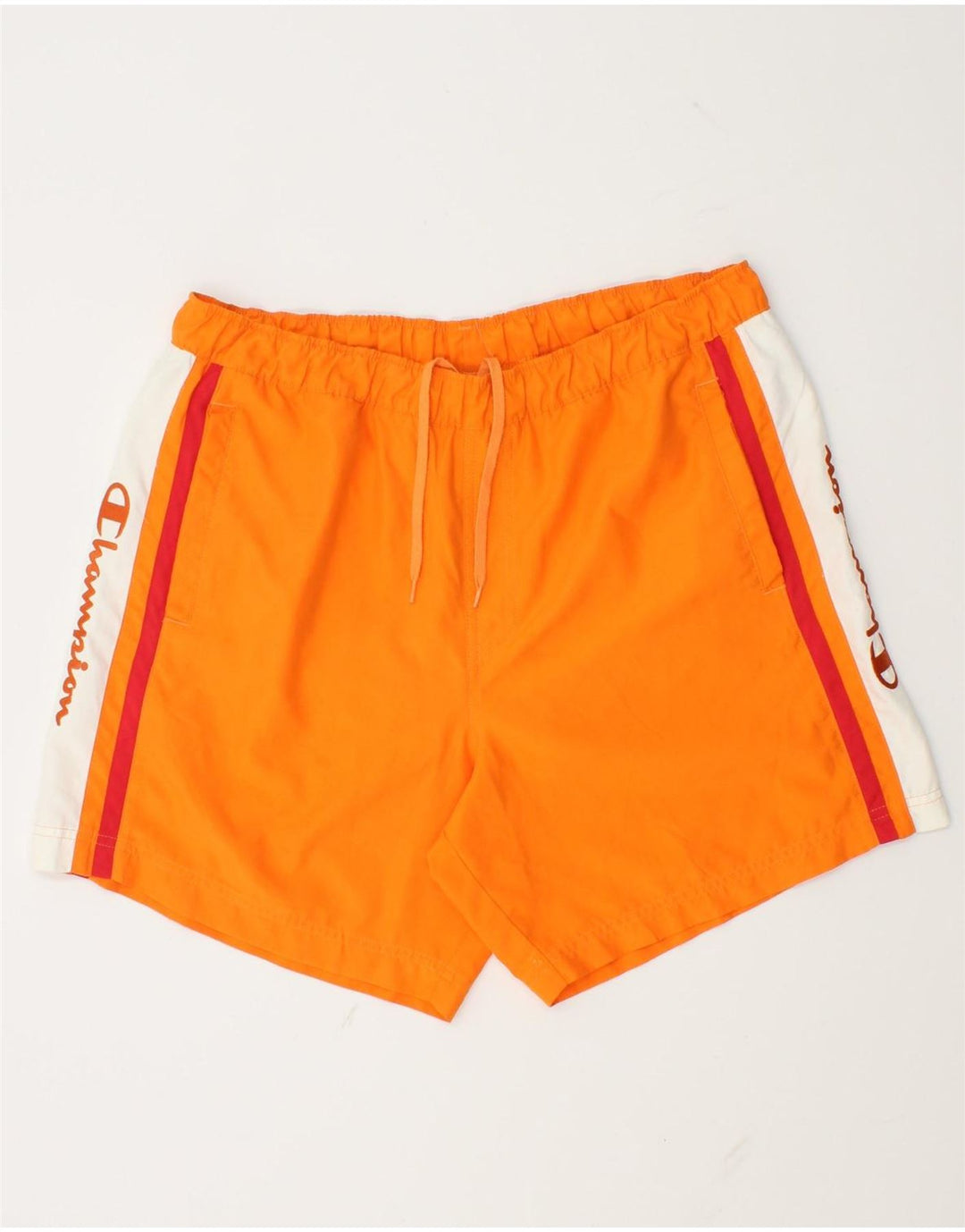 Shorts de natação masculino Champion Graphic grande laranja colorblock poliéster