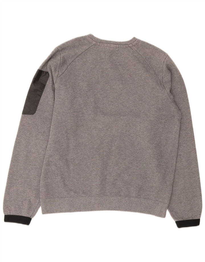 Moletom gráfico masculino NIKE Jumper pequeno cinza colorblock algodão