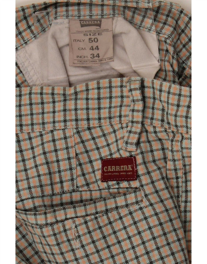Shorts Chino Masculino Carrera IT 50 Grande W34 Algodão Gingham Multicolorido