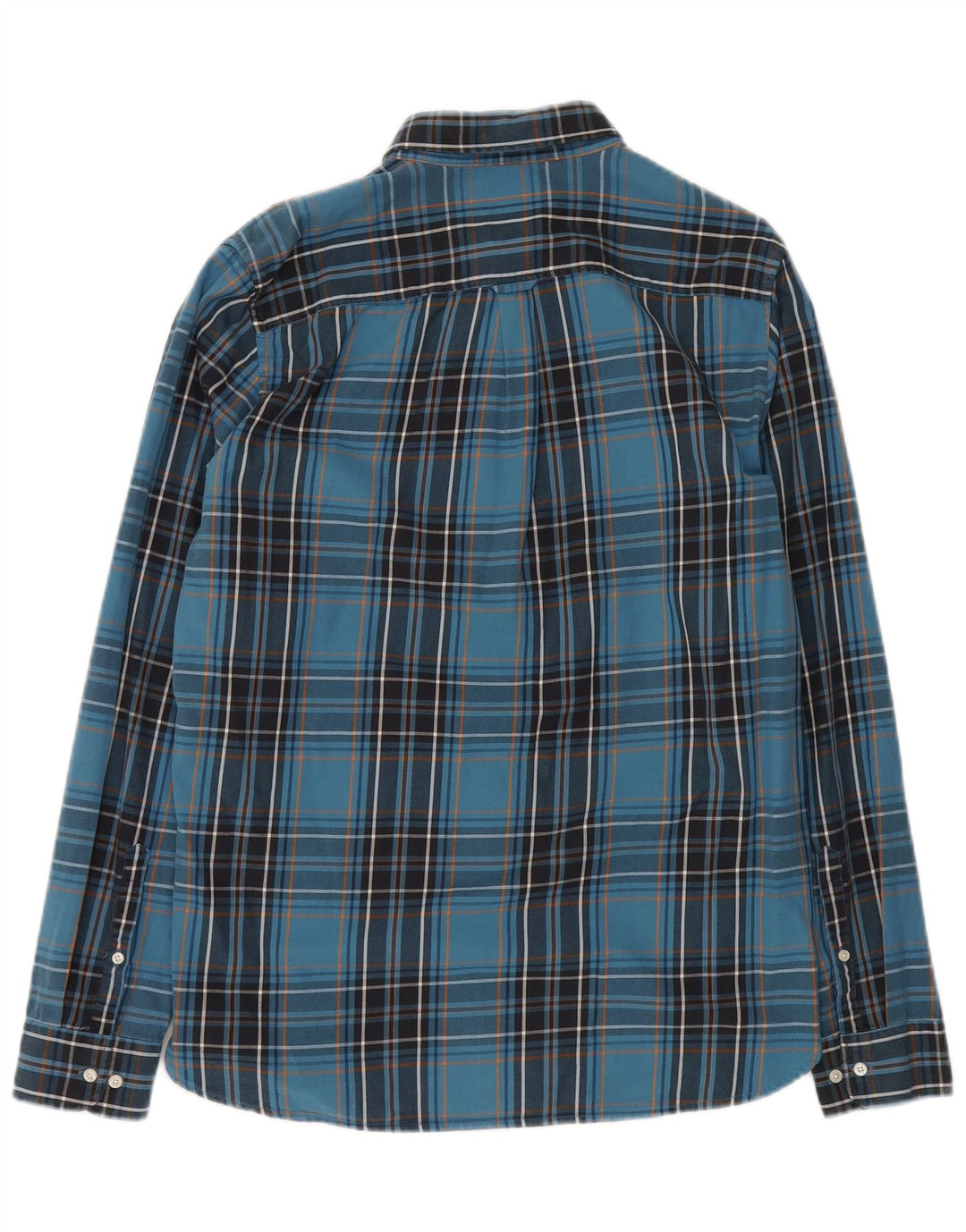 Camisa xadrez masculina Superdry grande algodão xadrez azul