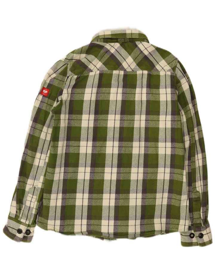 Camisa masculina de flanela Engelbert Strauss xadrez verde médio