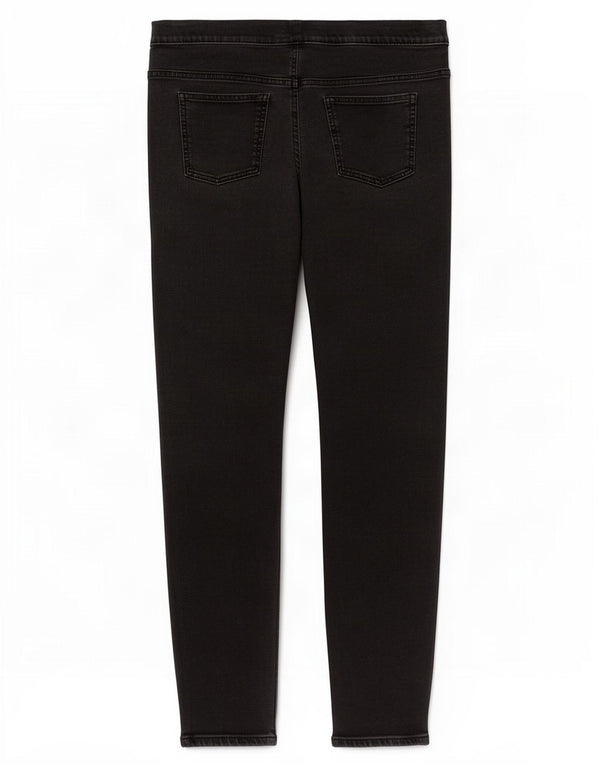 Calça jeans feminina Marks & Spencer UK 18 XL W36 L26 poliéster preto