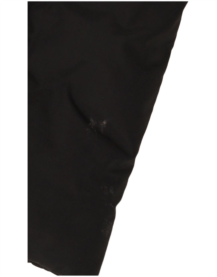Casaco corta-vento feminino Sherpa com capuz ZARA Reino Unido 14 poliéster preto médio