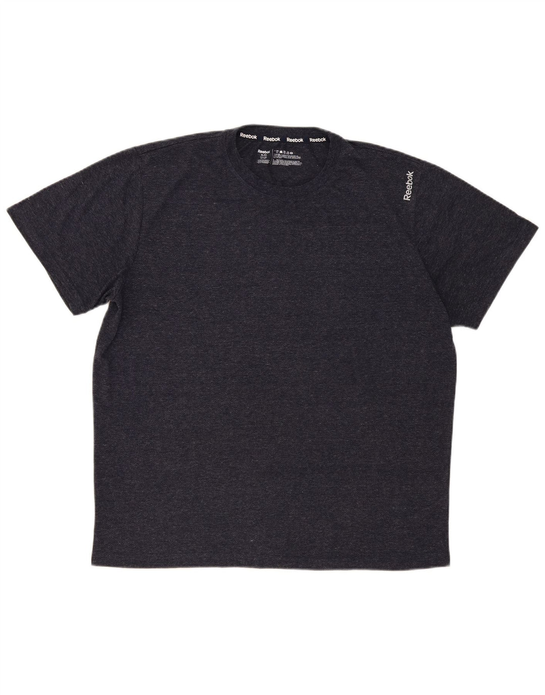 Camiseta masculina Reebok Top XL cinza manchado de poliéster