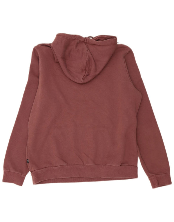 Puma feminino moletom com capuz UK 16 grande algodão borgonha