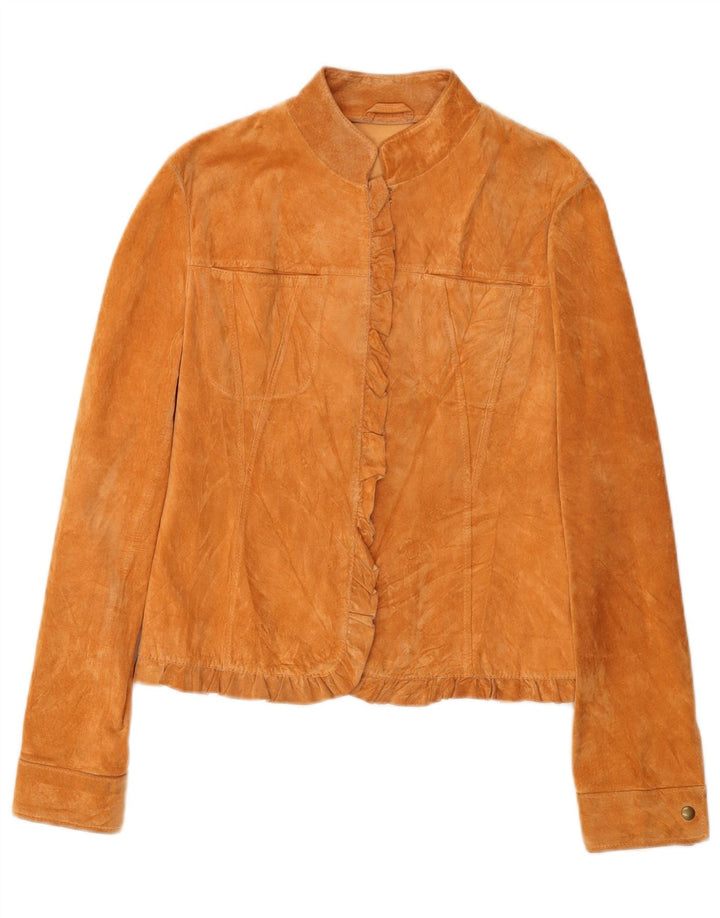 Jaqueta feminina de camurça Stef In Time IT 42 couro bege médio