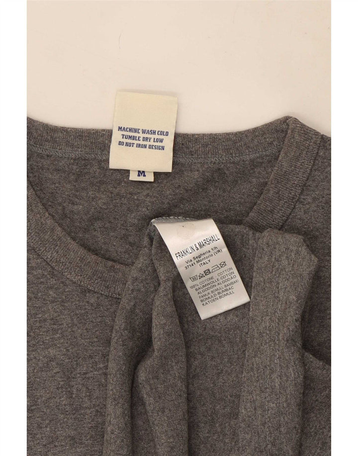 Camiseta masculina Franklin & Marshall de algodão cinza médio