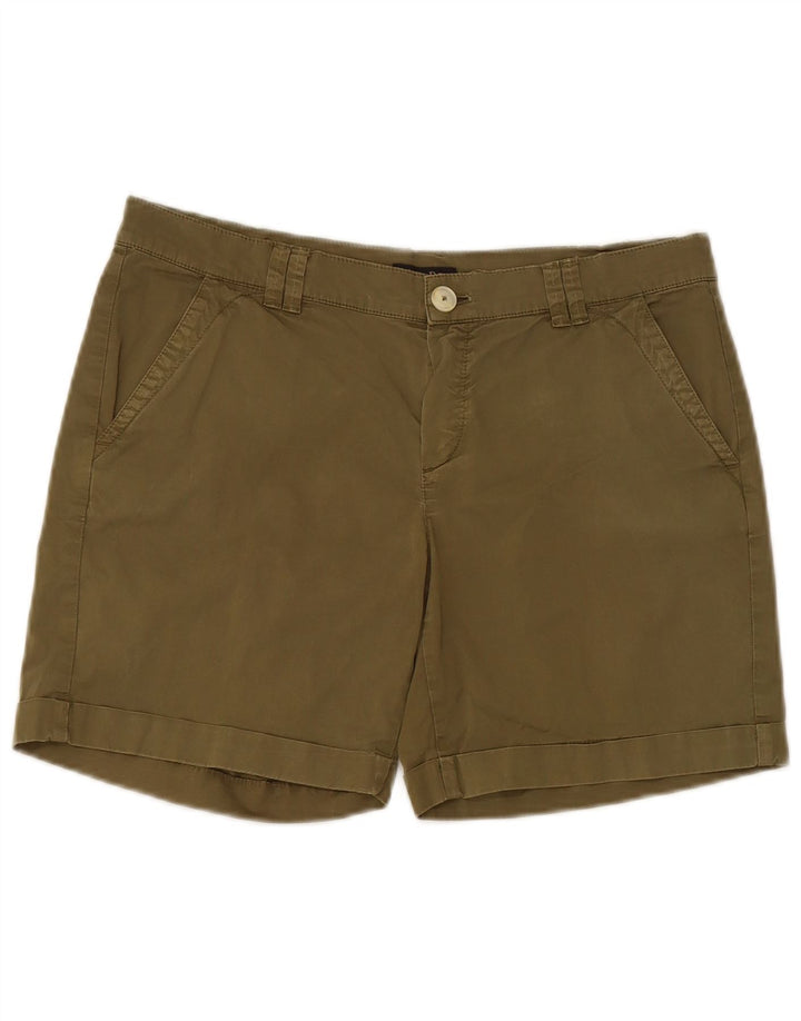 Shorts Chino Feminino Massimo Dutti EU 38 Pequeno W28 Caqui