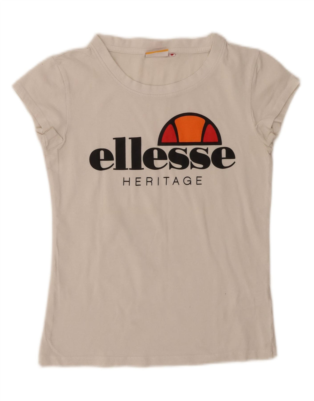 Camiseta feminina Ellesse com estampa gráfica UK 10 algodão branco pequeno