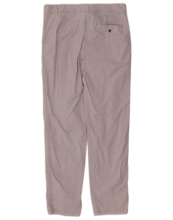 Calça chino feminina de cintura alta Marks & Spencer Reino Unido 12 médio W30 L30 roxo