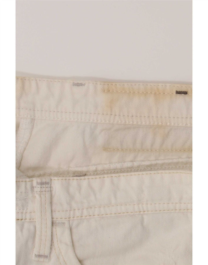 Shorts jeans feminino G-Star W27 pequeno algodão branco